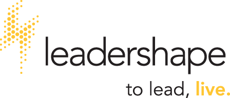 leadershape logo and tagline to lead, live